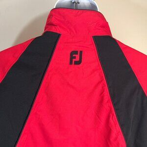 FootJoy FJ Men's red wtih black trim short sleeve DryJoys jacket shirt Large L